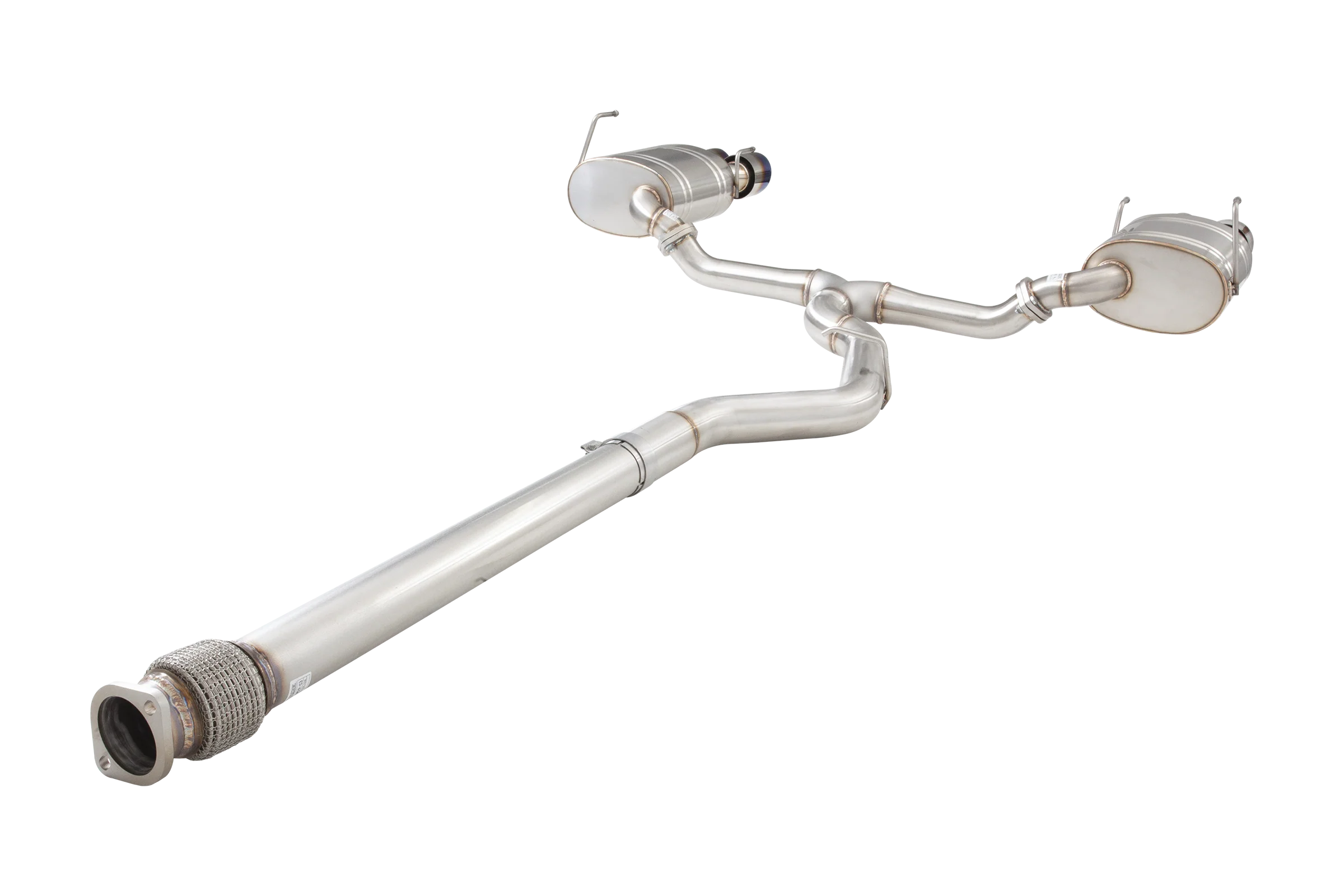 Subaru WRX Sedan VB Cat Back Exhaust System with Burnt Blue Tips - Image 2